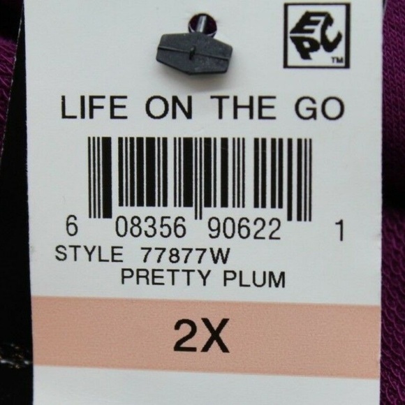 Ideology Purple Drawstring Top Size 2X - Picture 5 of 5